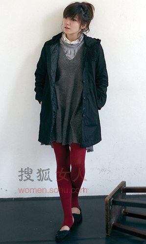 灰色系长外套